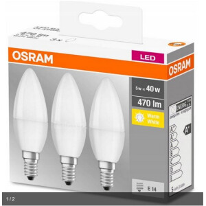Osram LED žarulje 5W E-14 2700K 3/1