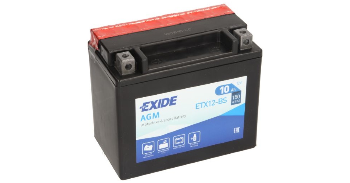 Bike Exide ETX12-BS 12V 10Ah | MAKS POWER