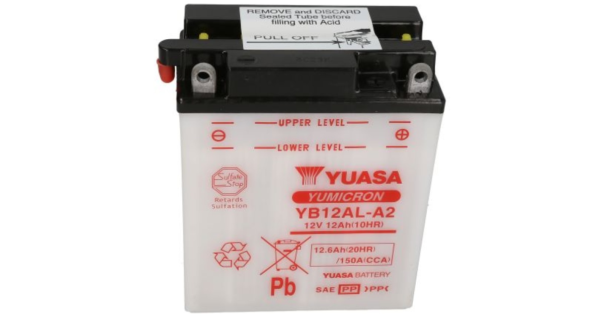 Yuasa YB12AL-A2 12V 12Ah Battery – Fits Aprilia Scarabeo 4T 200 2003
