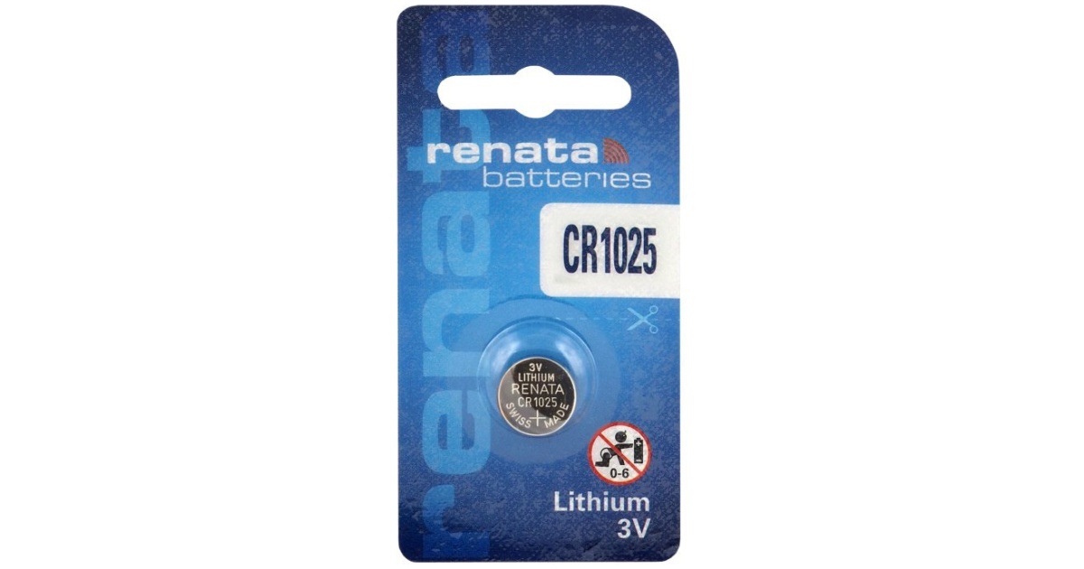 RENATA Lithium-knoopcel CR1025 blisterverpakking, Meerkleurig