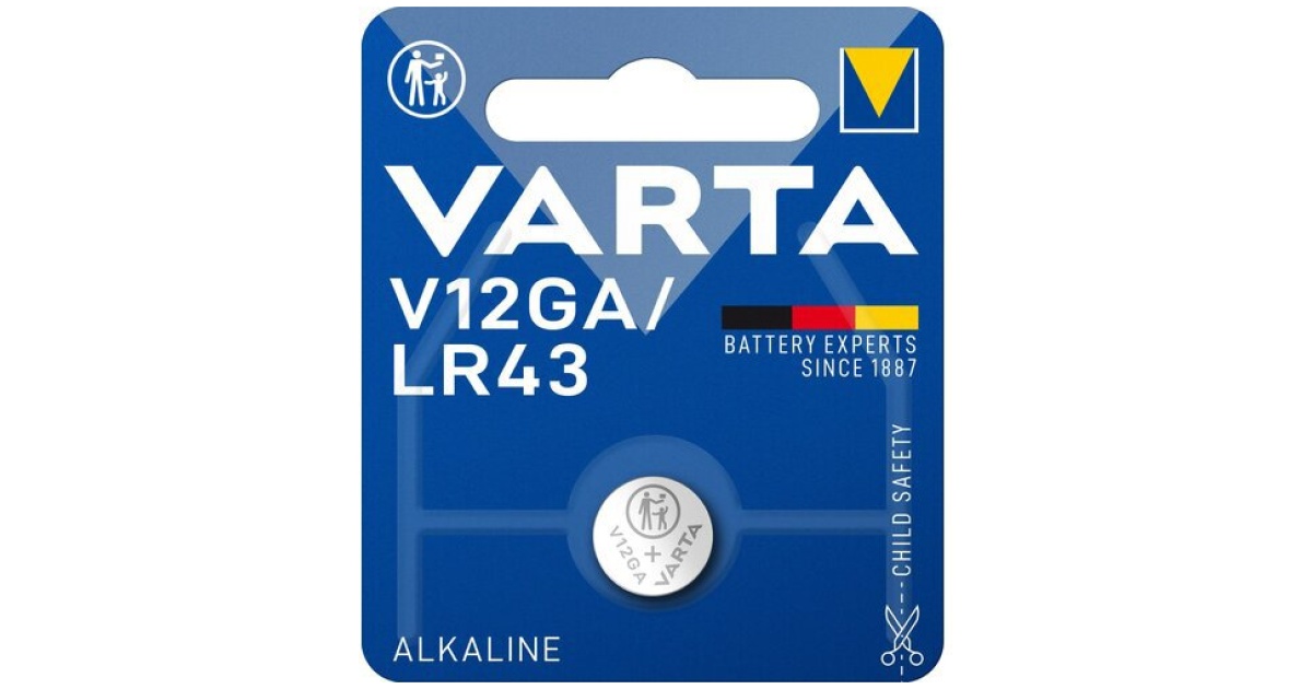 10 Batterie A Bottone Varta V10GA / LR54 / AG10 / 389 – 1.5V Alcaline, 70mAh