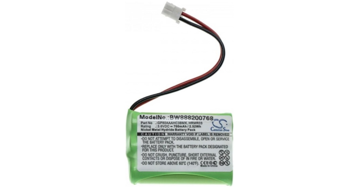Alimentation Sans Fil Batterie NiMH Pour Babyphone Motorola MBP481/482/483 - 3,6V 700mAh - Compatible 100% - Par Powery Baby Monitor